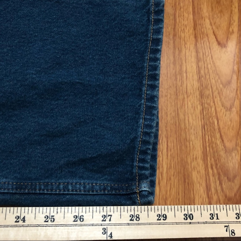 Eddie Bauer Men’s Jeans Size 44 X 30 Classic Fit heavy Weight denim original Hem - Picture 4 of 10